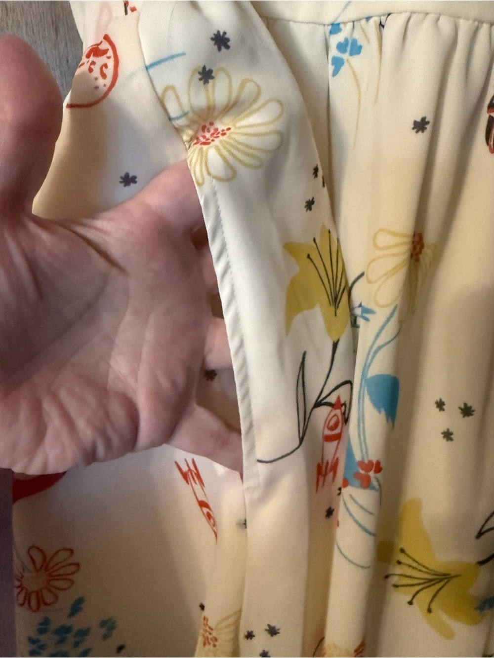 Modcloth Cream Dinosaur Midi Dress NWT size 1x. Pockets! - Picture 3 of 7